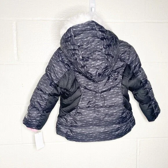 Zero Xposure Youth Girls SZ XS Winter Snowboard Coat Faux Fur Trim Pink Lined - Picture 2 of 10